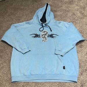 Vintage Top Heavy Hoodie 90S Y2K Size XL Dragon Tiger Anime JNCO STYLE